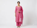 Women Pink Floral Printed Kurta Set with Dupatta & Pants | Everyday Ethnic Wear