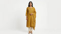 Women Mustard Yellow Embroidered Kurta Set with Dupatta & Straight Pants | Festive Ethnic Wear
