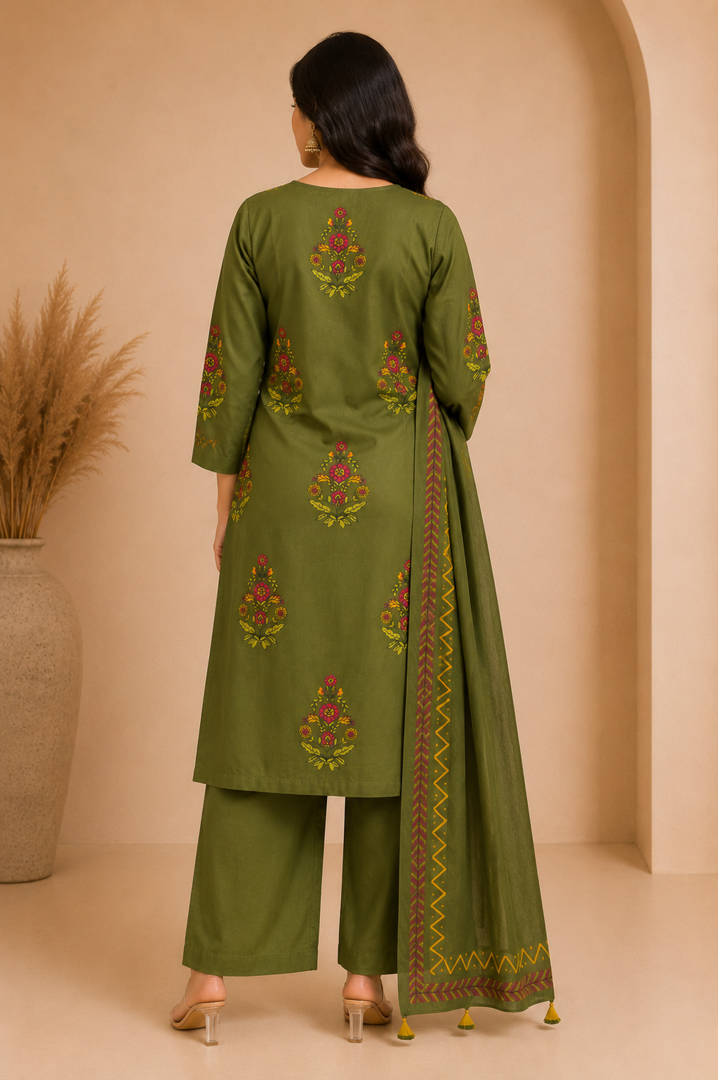 Floral Printed Women's Short Kurti – Straight Fit