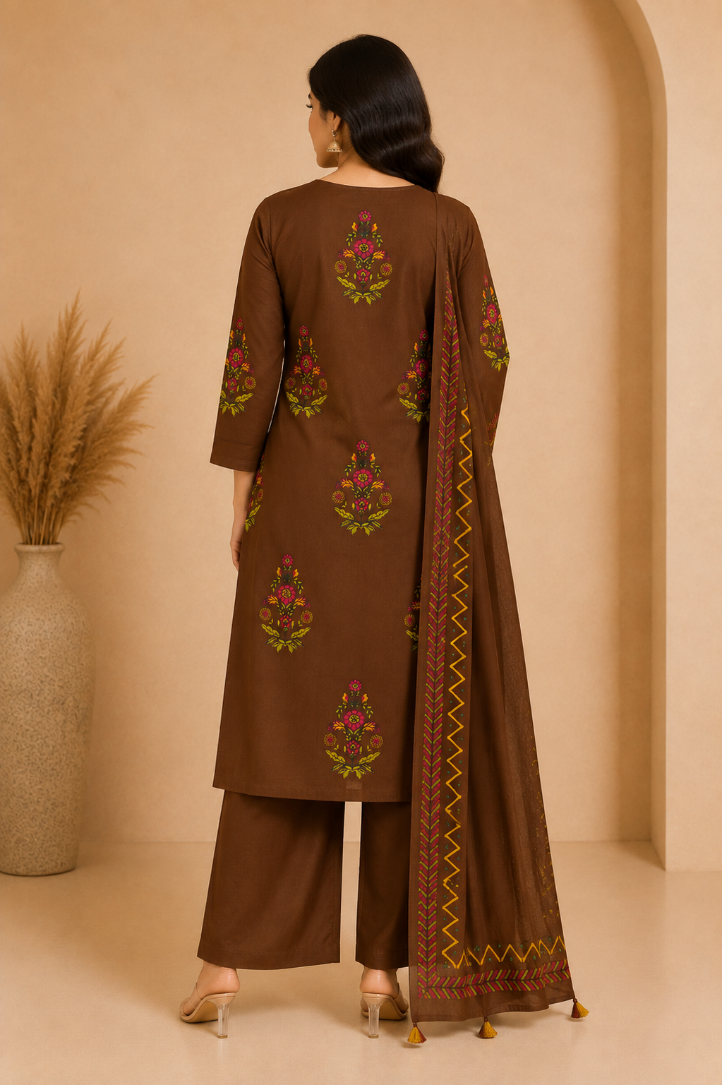 Floral Printed Women's Short Kurti – Straight Fit
