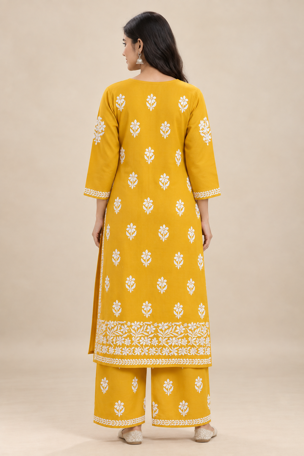 Embroidered Women’s Kurta Palazzo Set