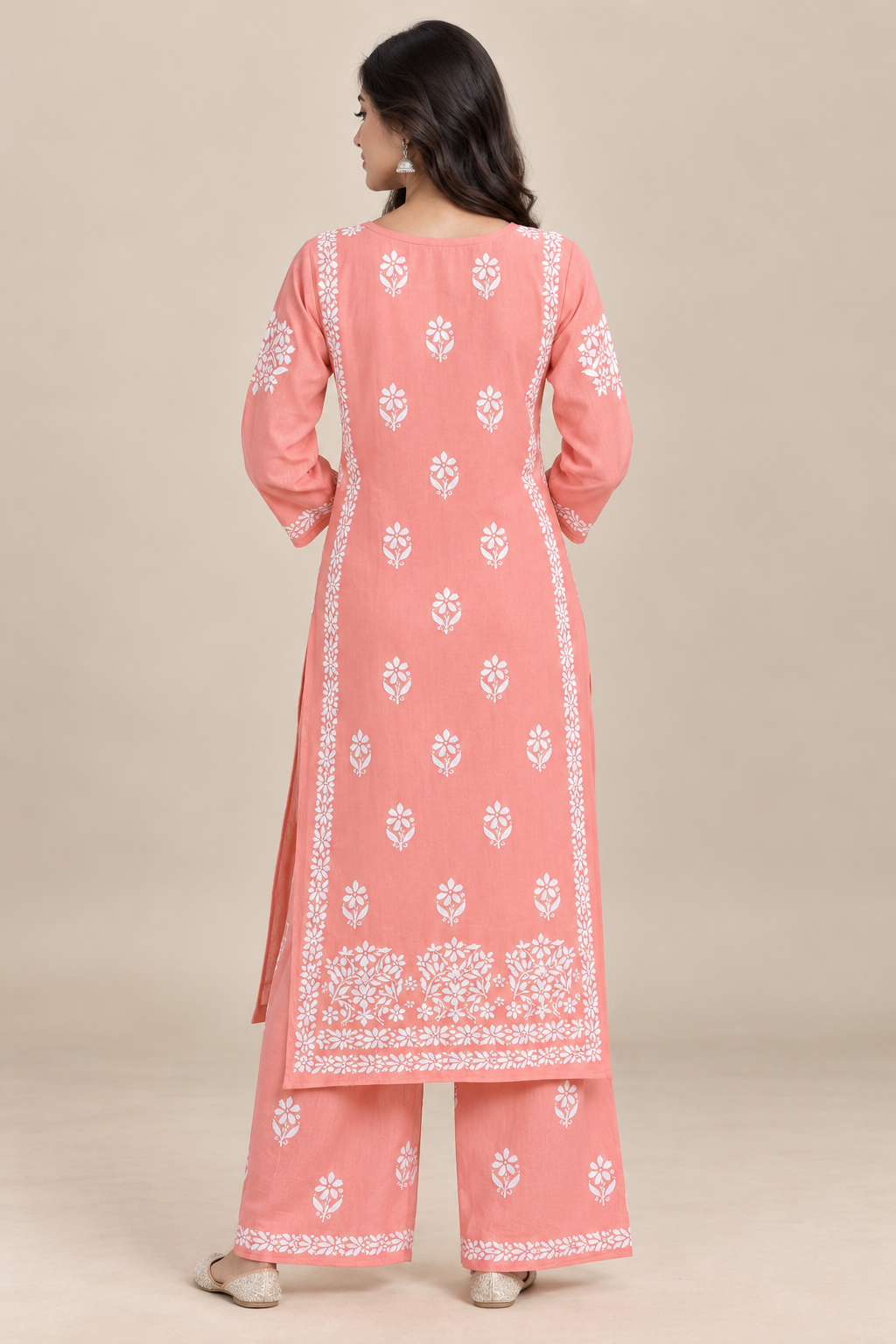 Embroidered Women’s Kurta Palazzo Set