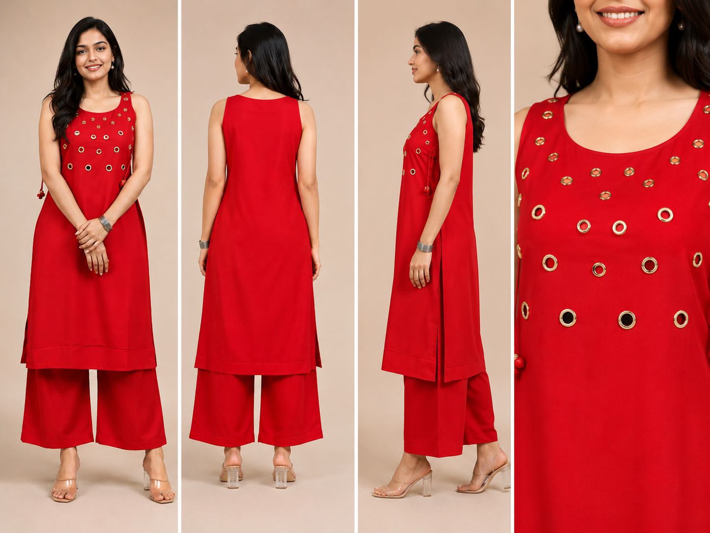 Printed Women's Short Kurti – Sleeveless Style