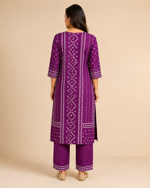 Bandhani Print Women’s Rayon Co-ord Set