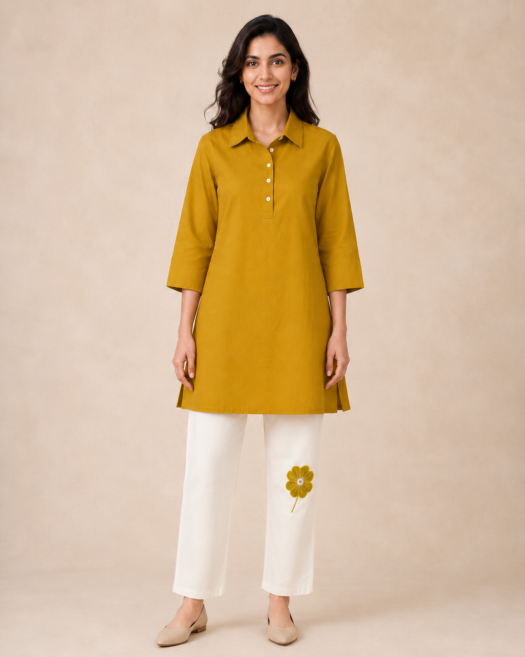Pure Cotton Women’s Co-ord Set – Shirt & Pants