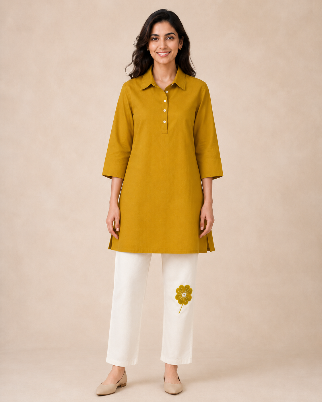 Pure Cotton Women’s Co-ord Set – Shirt & Pants