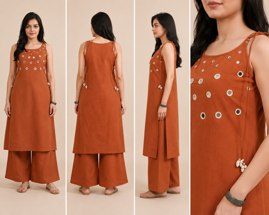 Printed Women's Short Kurti – Sleeveless Style