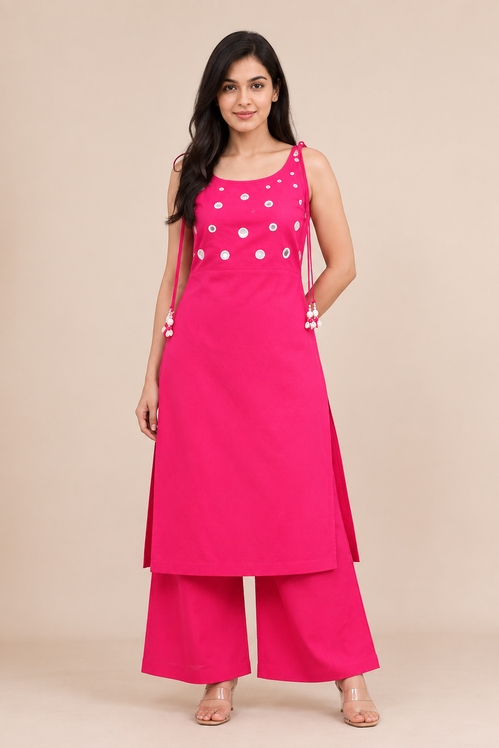 Printed Women's Short Kurti – Sleeveless Style