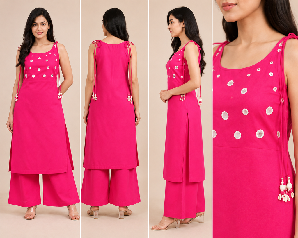 Printed Women's Short Kurti – Sleeveless Style