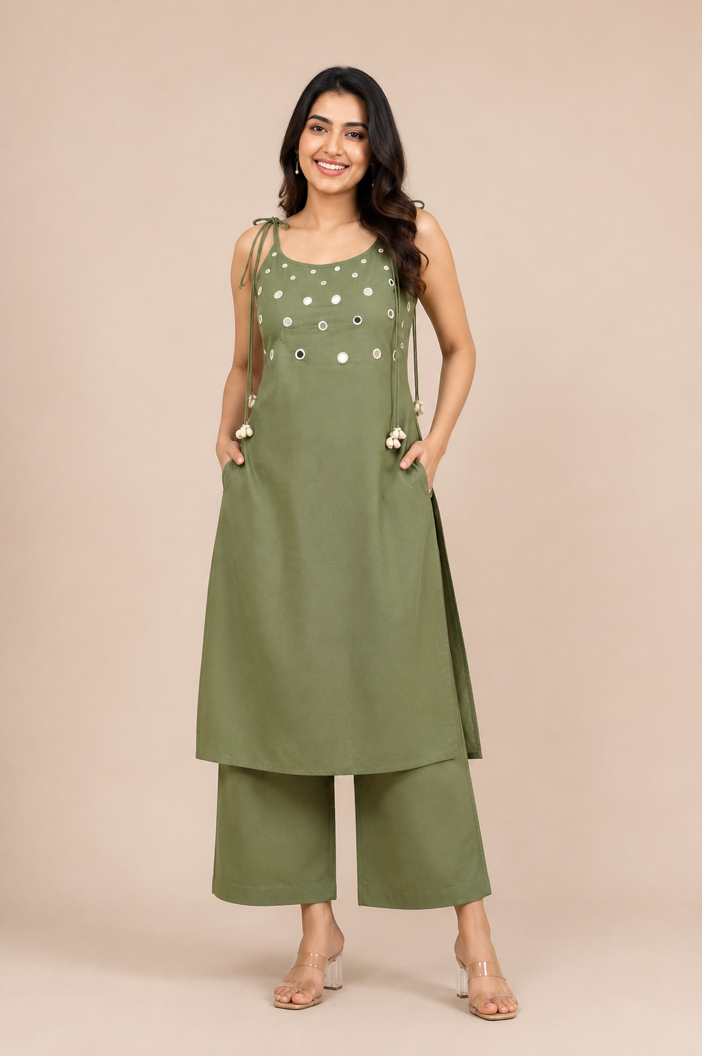 Printed Women's Short Kurti – Sleeveless Style