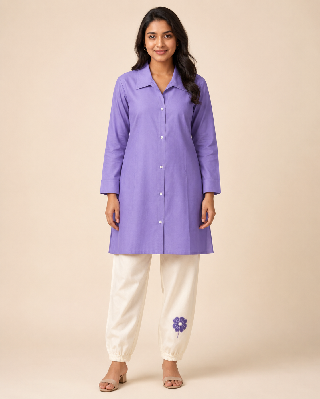 Pure Cotton Women’s Co-ord Set – Shirt & Pants