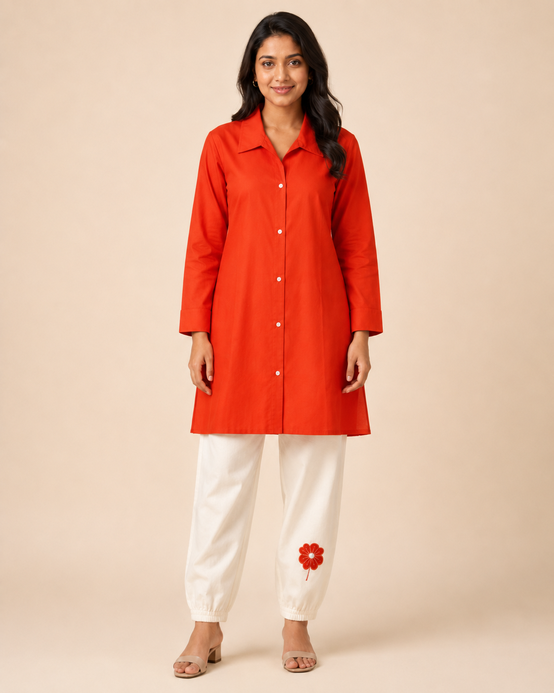Pure Cotton Women’s Co-ord Set – Shirt & Pants