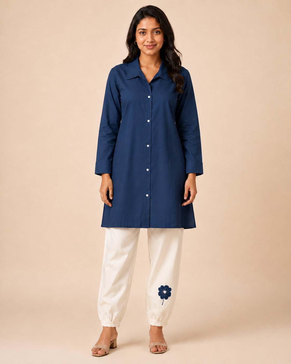 Pure Cotton Women’s Co-ord Set – Shirt & Pants