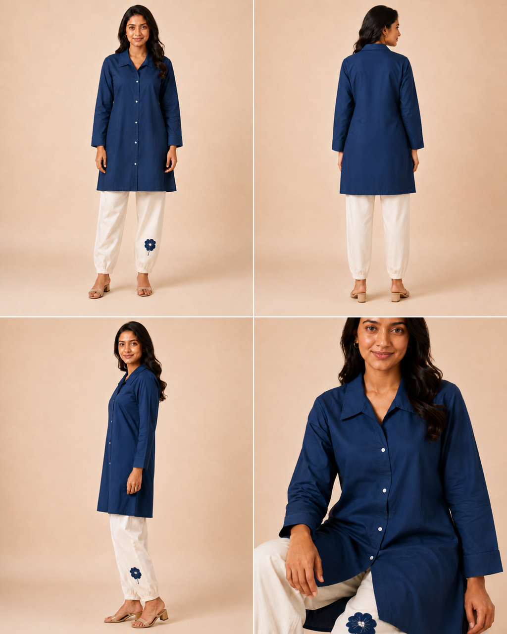 Pure Cotton Women’s Co-ord Set – Shirt & Pants
