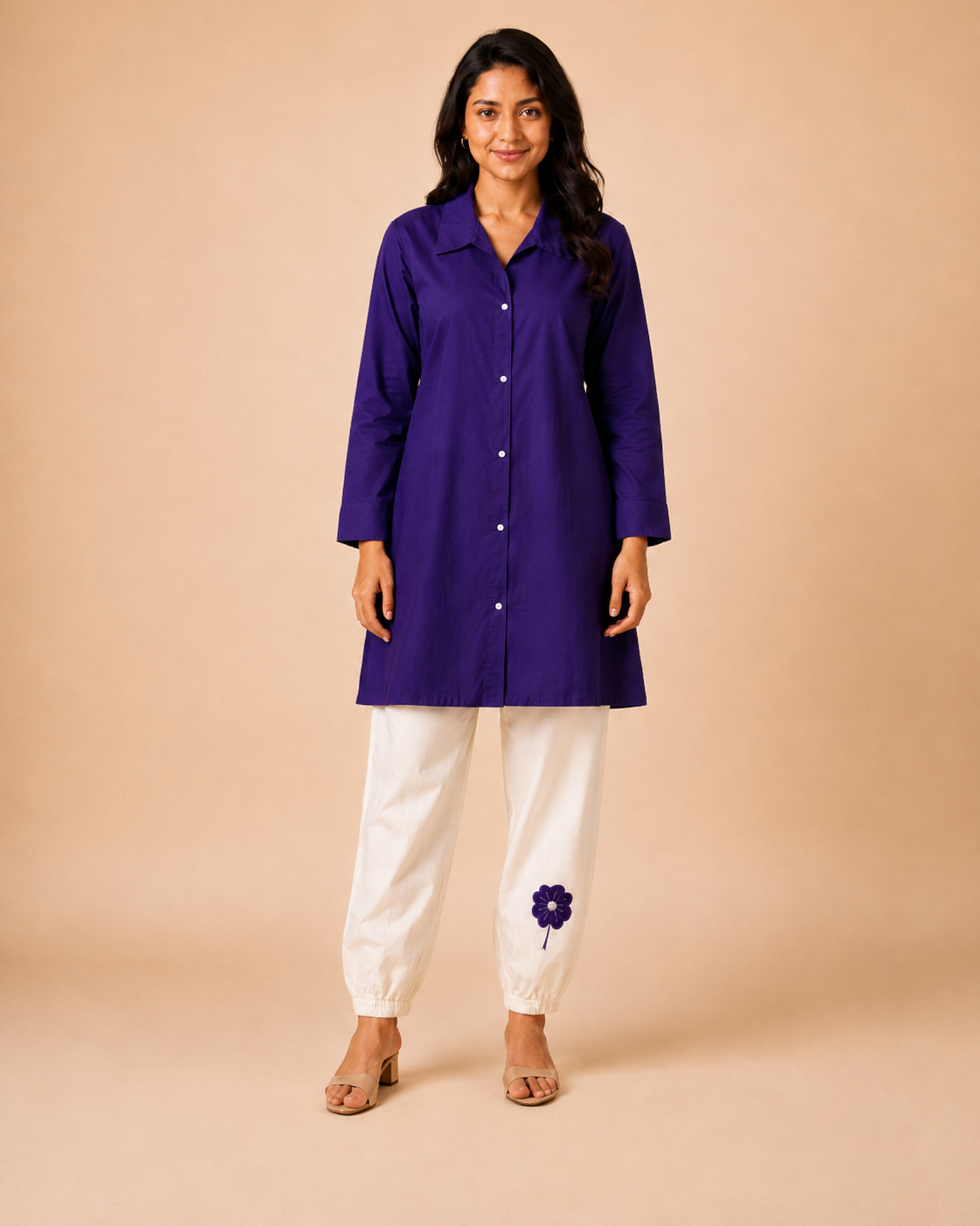 Pure Cotton Women’s Co-ord Set – Shirt & Pants