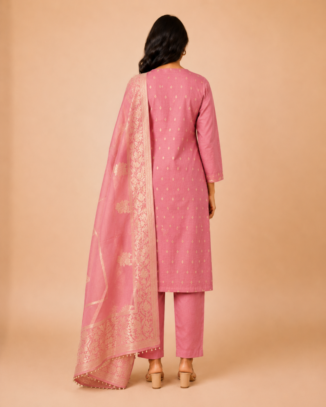 Women’s Banarasi Simar Silk Handwork 3-Piece Suit Set