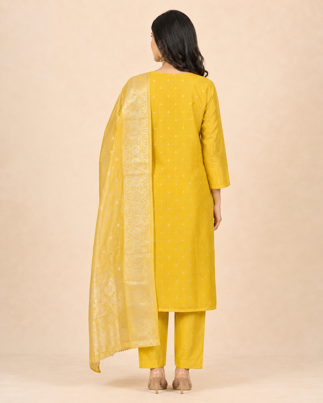Women’s Banarasi Simar Silk Handwork 3-Piece Suit Set