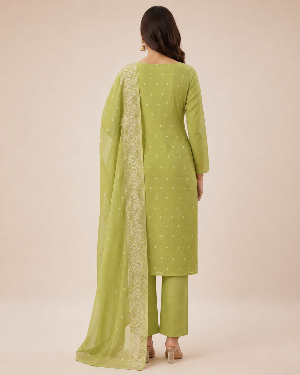 Women’s Banarasi Simar Silk Handwork 3-Piece Suit Set