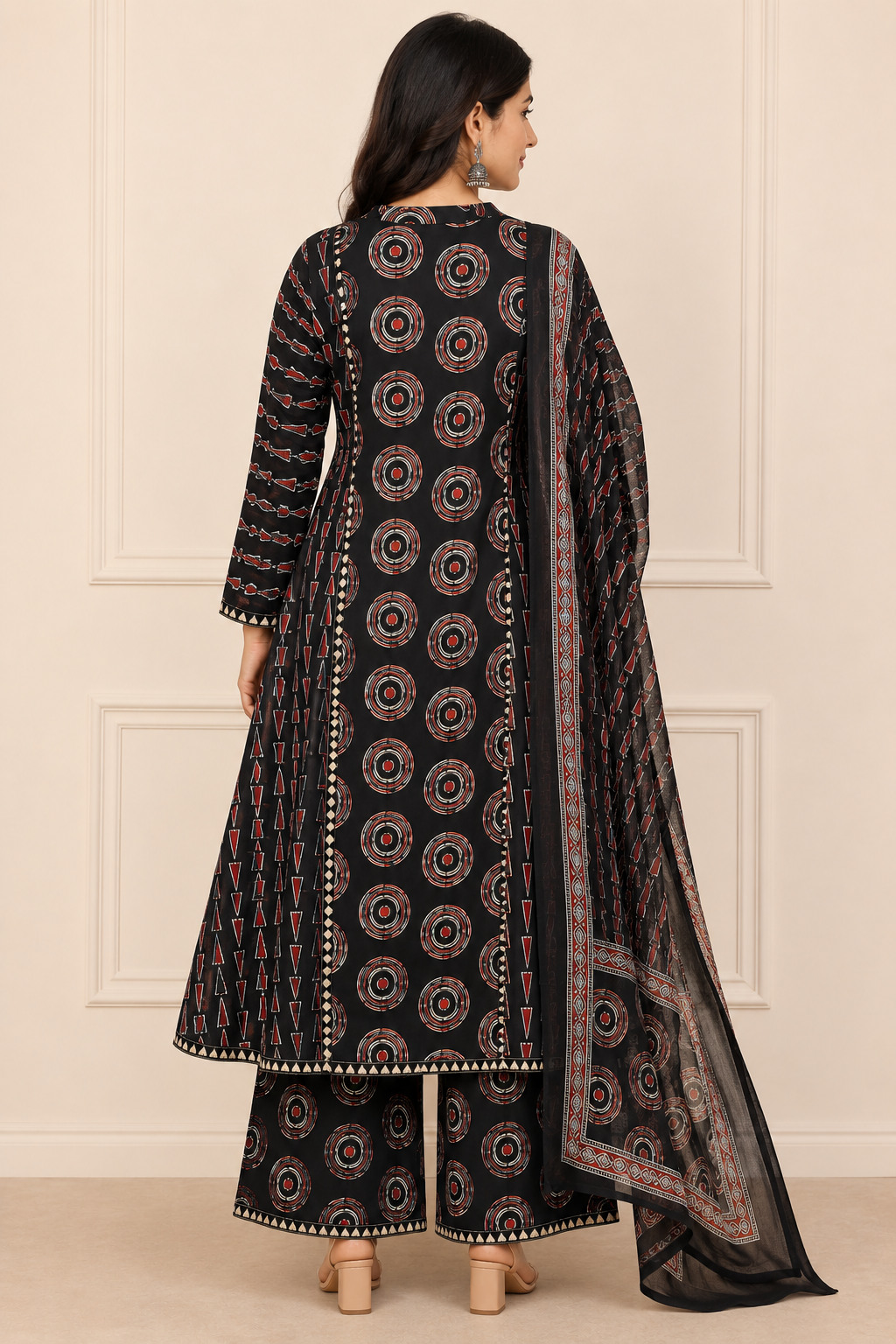 Sanganeri Print Women's A-Line Kurta Set
