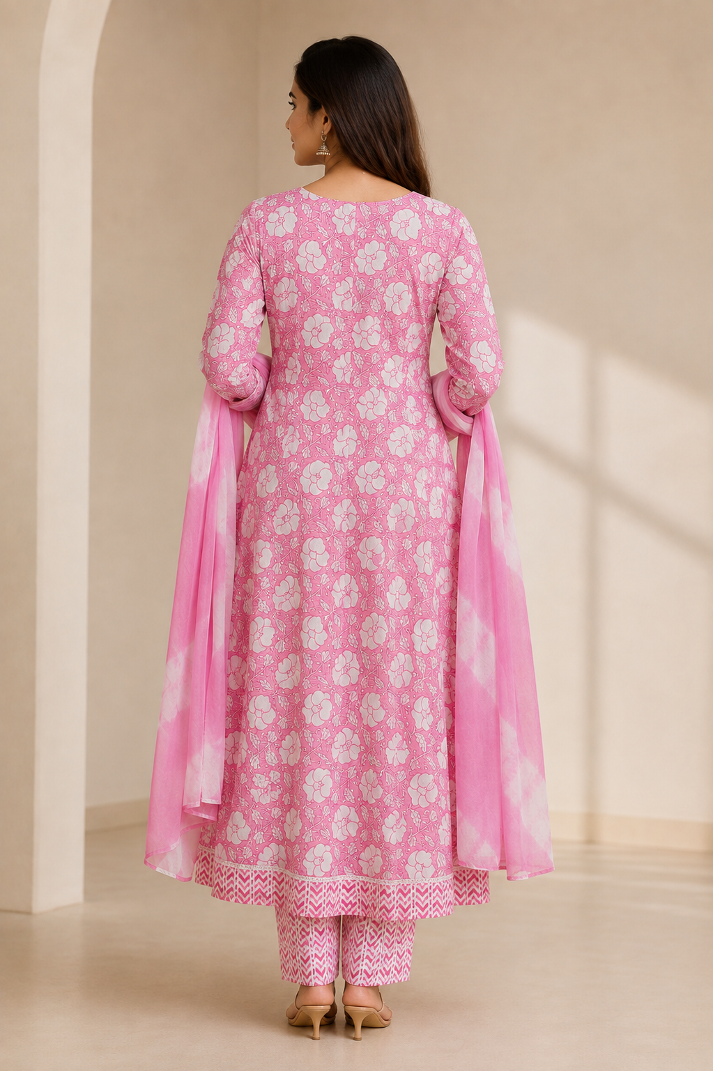 Women's Rayon Anarkali 3-Piece Suit Set