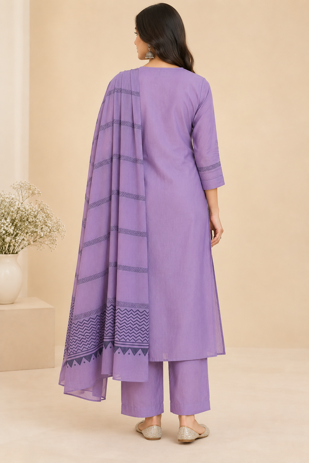 Embroidered Rayon Slub 3-Piece Kurta Pant Dupatta Set