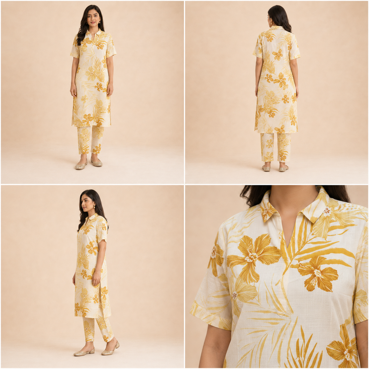 Women’s Printed Vertican 2-Piece Co-ord Set – Casual Wear