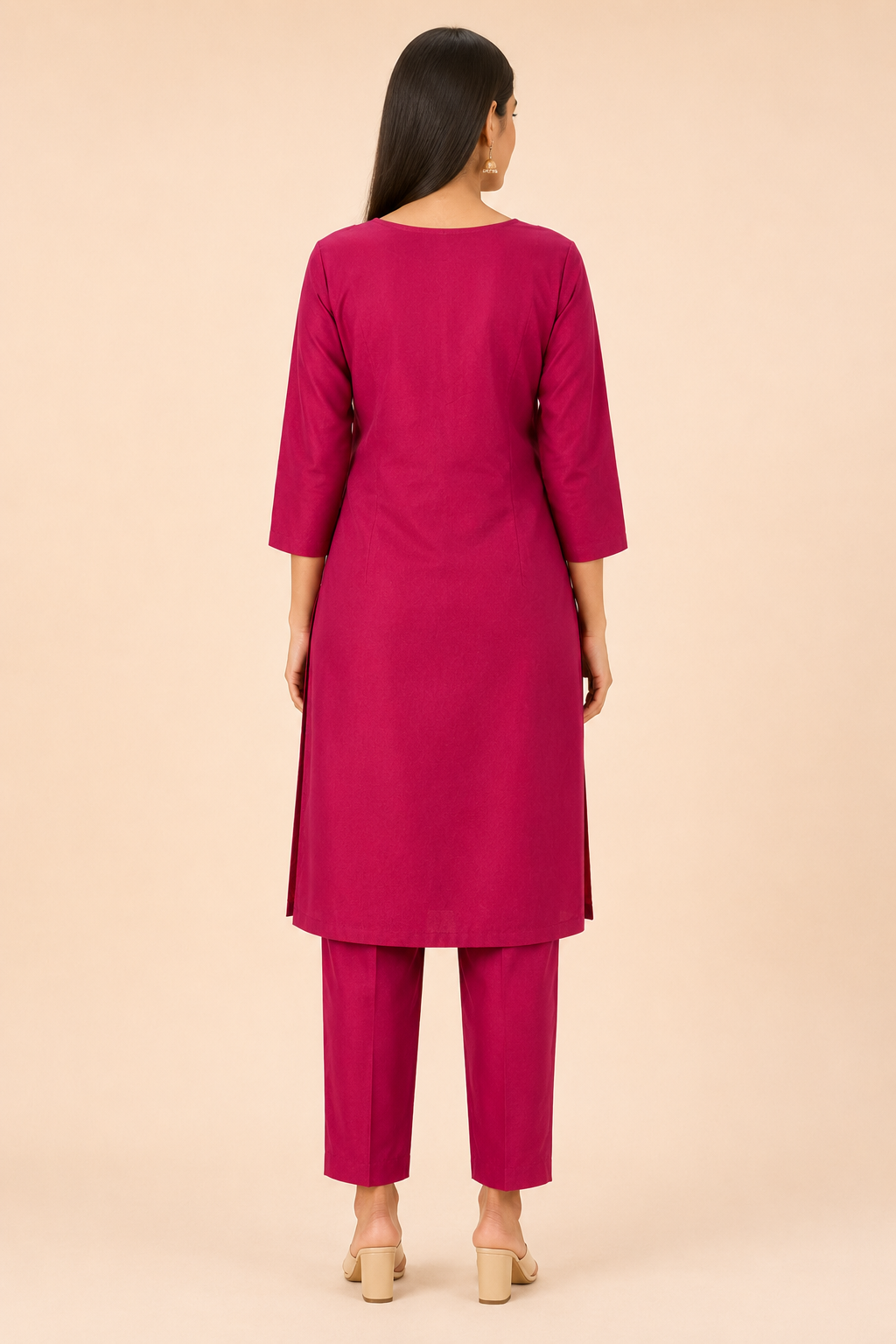Embroidered Silk Blend Kurta Pant Co-ord Set