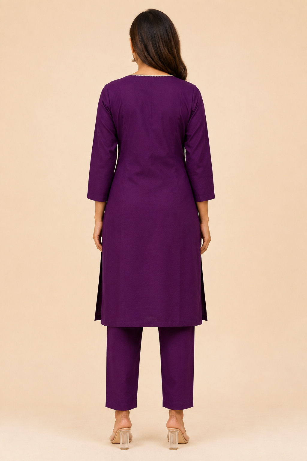 Embroidered Silk Blend Kurta Pant Co-ord Set