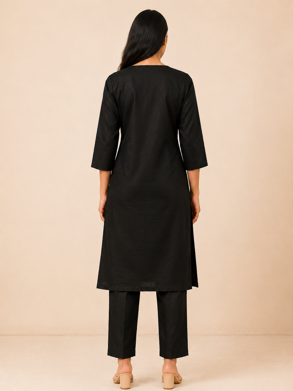 Embroidered Silk Blend Kurta Pant Co-ord Set