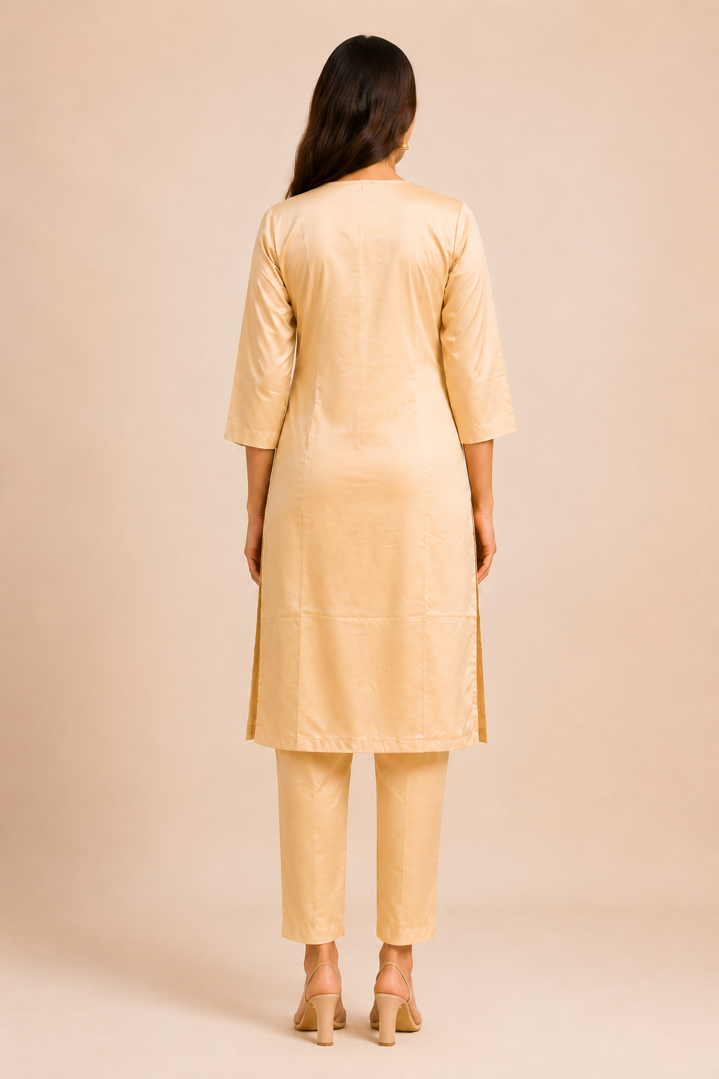 Embroidered Silk Blend Kurta Pant Co-ord Set