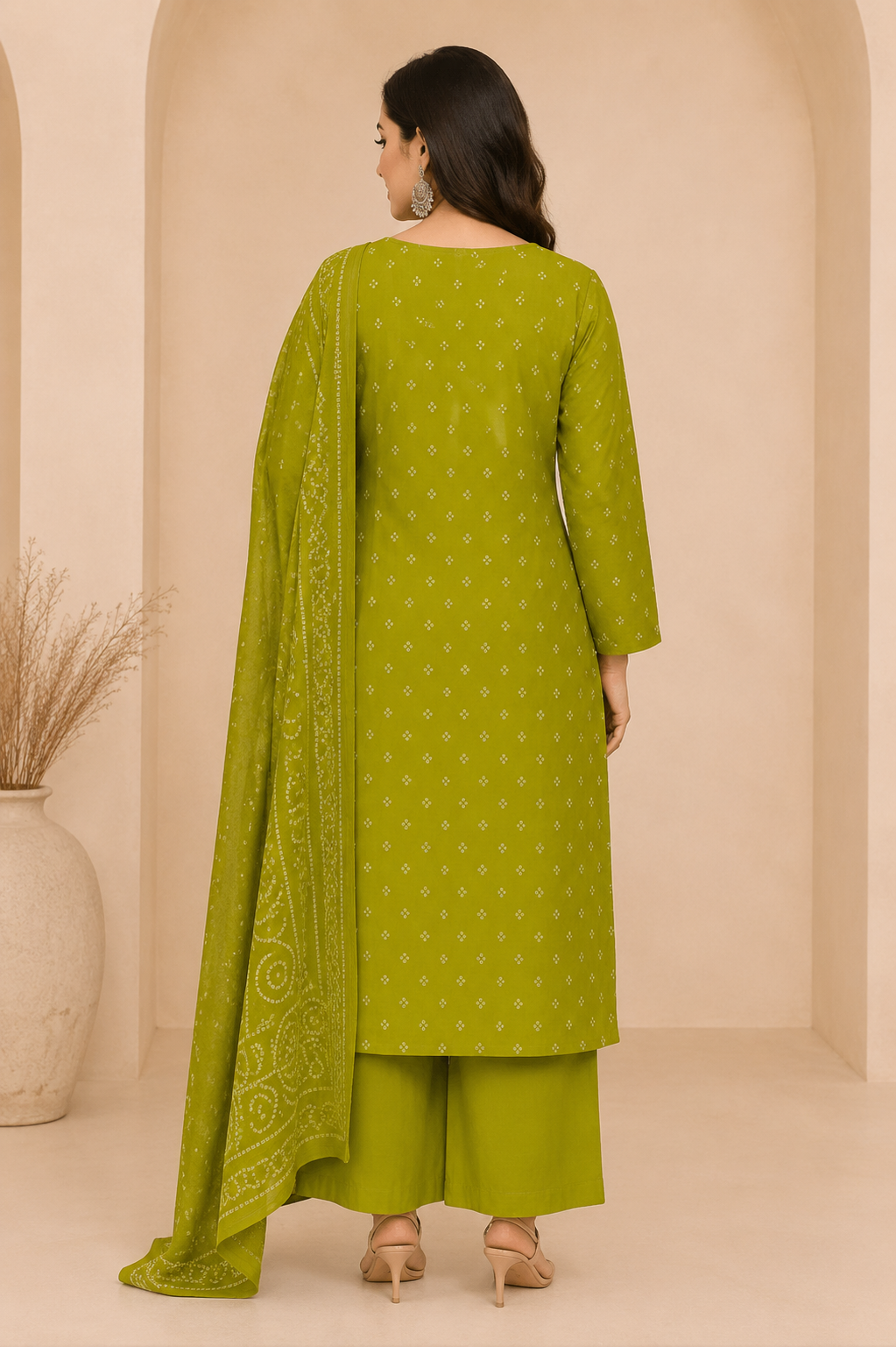 Printed Women’s Kurta Set – Floral 3-Piece Set
