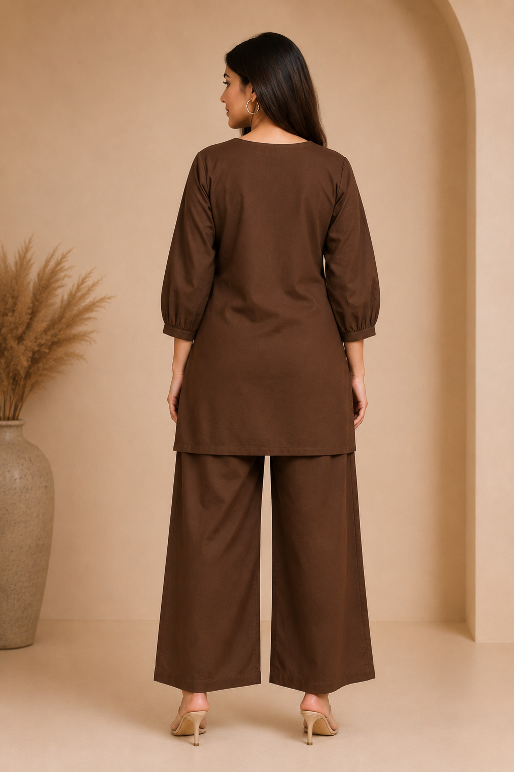 Teal Floral Embroidered Women's Kurta Pant Set