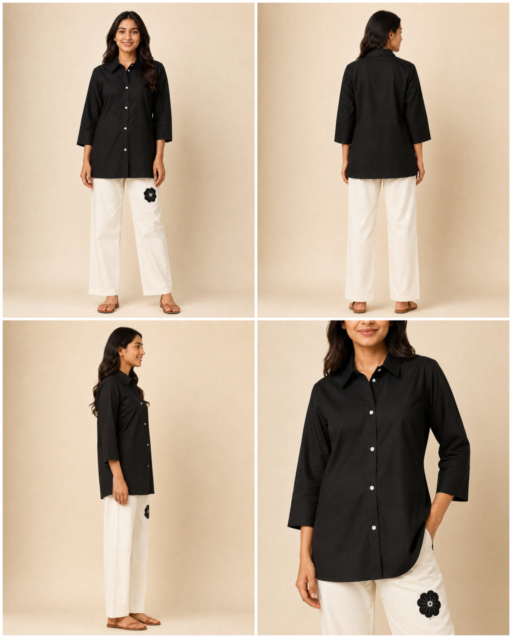 Pure Cotton Women’s Co-ord Set – Shirt & Pants