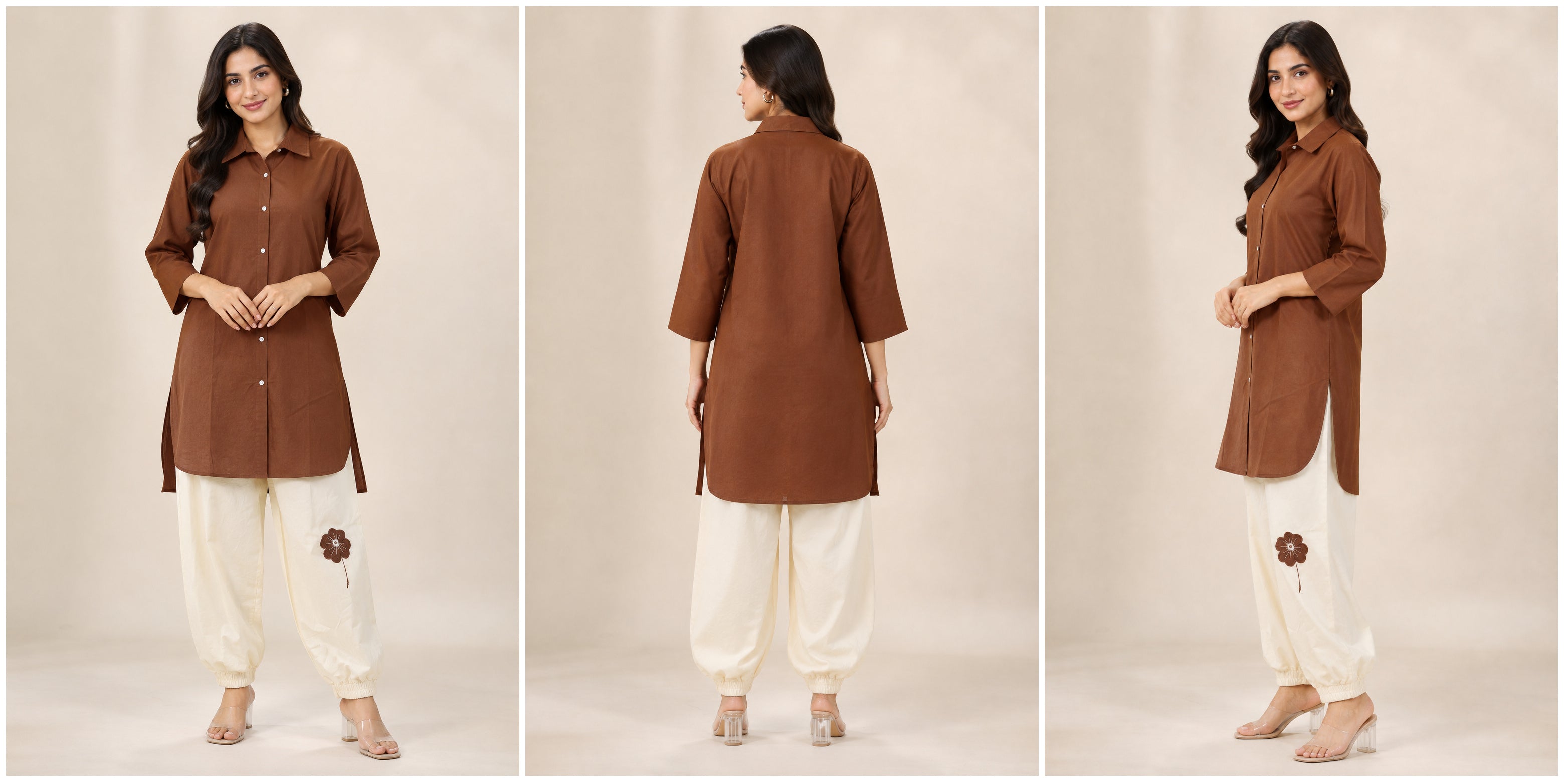 Pure Cotton Women’s Co-ord Set – Shirt & Pants